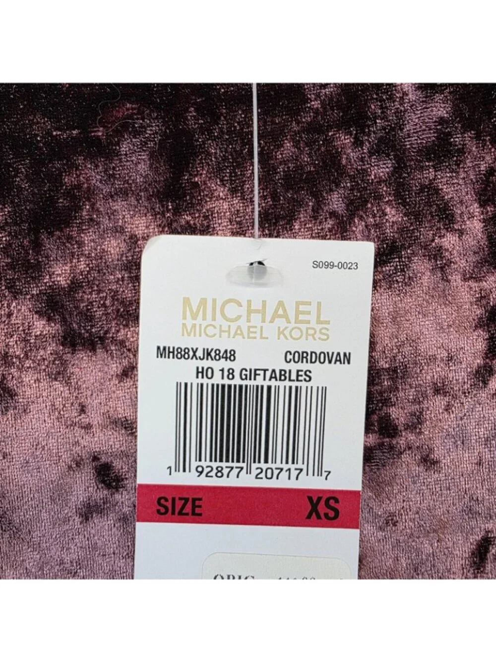 Michael Kors Dress Womens XS Purple Velvet Long Sleeve Bodycon Midi Party
